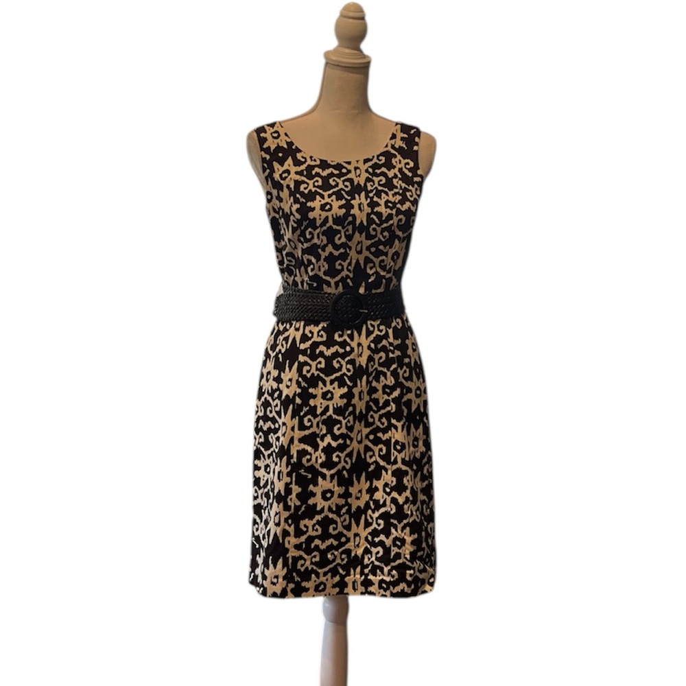 Sophisticated Casual Dress w/ Brown Belt